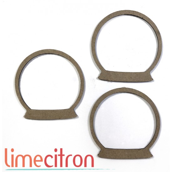 Chipboard - 3 petites boules de verre