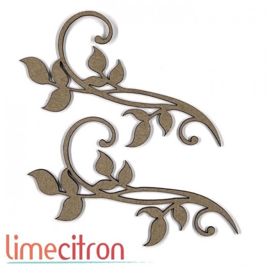  Chipboard -  2 petits swirls