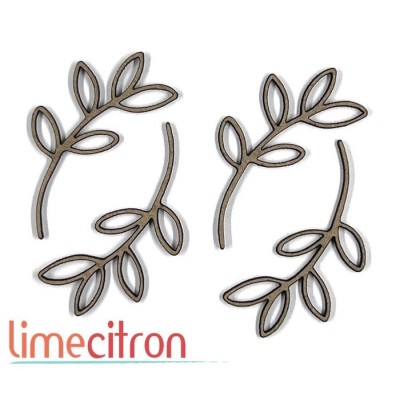  Chipboard -  4 petites feuilles