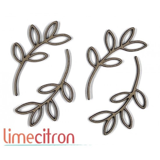  Chipboard -  4 petites feuilles
