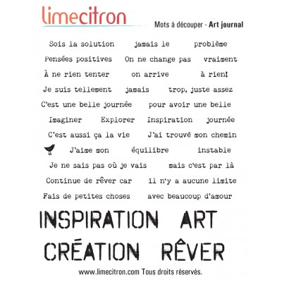 Feuille de mots - Art Journal 2