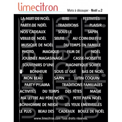 Feuille de mots - Noël no.2