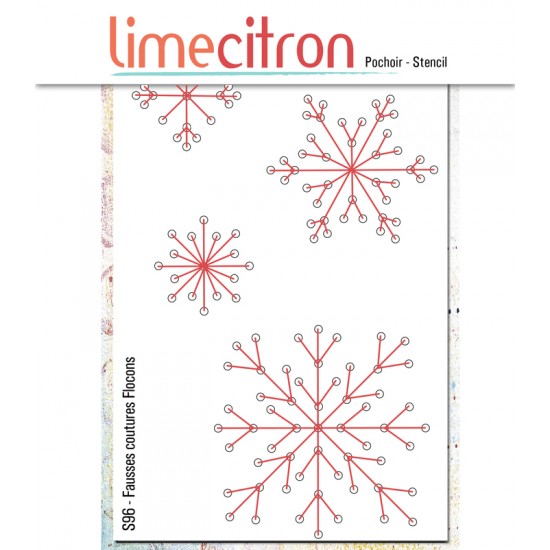 Pochoir - Fausses coutures - Flocons