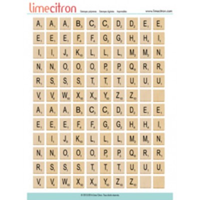Alphabet scrabble - Imprimable