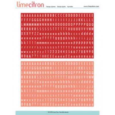 Mini alphabet rouge-corail - Imprimable