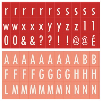 Mini alphabet rouge-corail - Imprimable