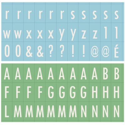 Mini alphabet bleu-vert - Imprimable