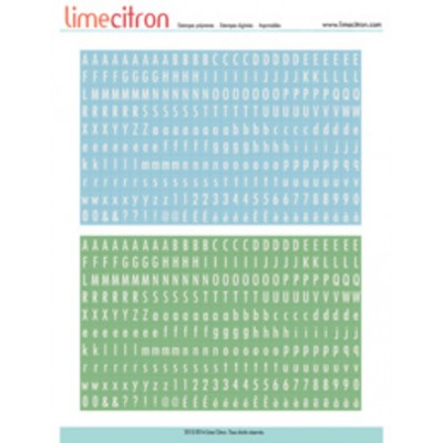 Mini alphabet bleu-vert - Imprimable