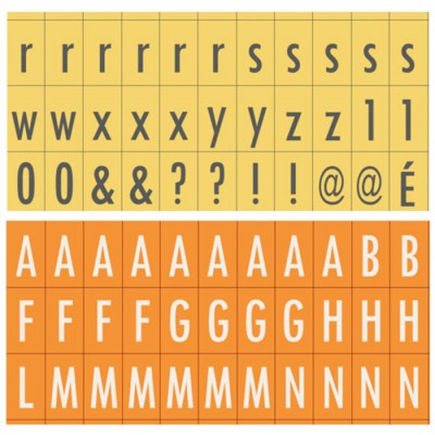 Mini alphabet jaune-orange - Imprimable