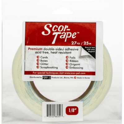 Scor-Tape - Ruban adhésif double face 1/8 po