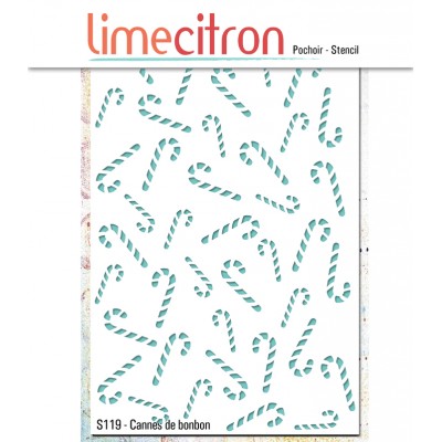 Stencil -  Canne de bonbon