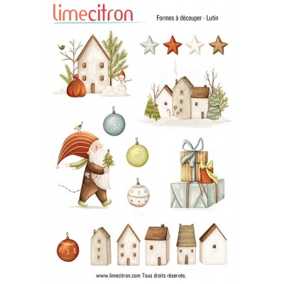 Feuille de formes à découper - Lutin