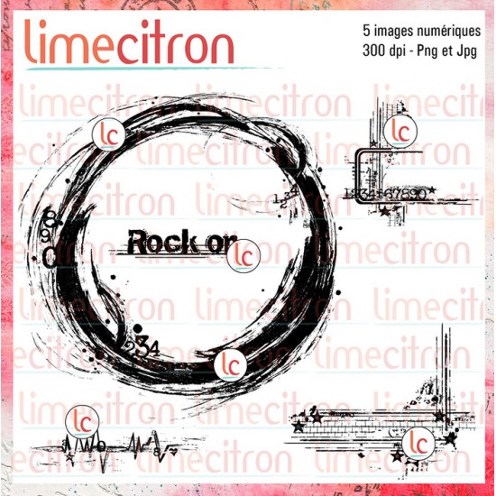 Rock on - Kit d'étampes numériques à télécharger