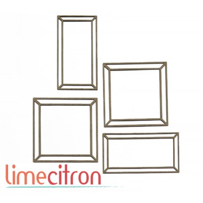  Chipboard -  4 cadres vides
