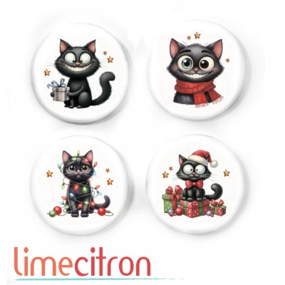Chats lumineux - Badges
