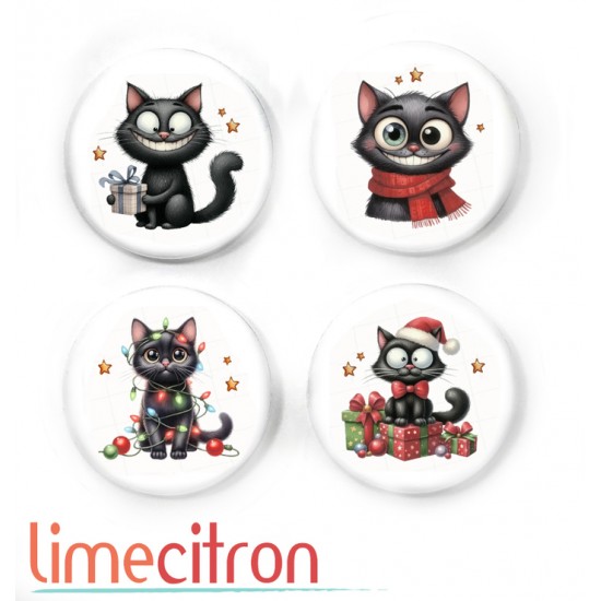 Chats lumineux - Badges