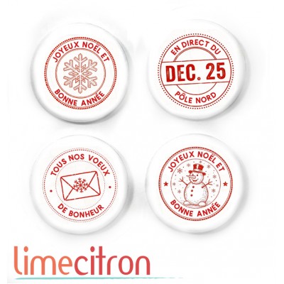 Timbres de Noël - Badges