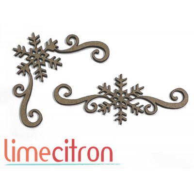  Chipboard - Bordures flocons