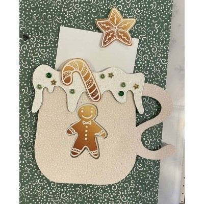  Chipboard -  Tasse de Noël