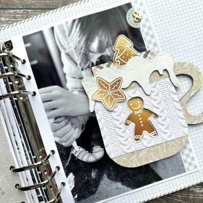  Chipboard -  Tasse de Noël
