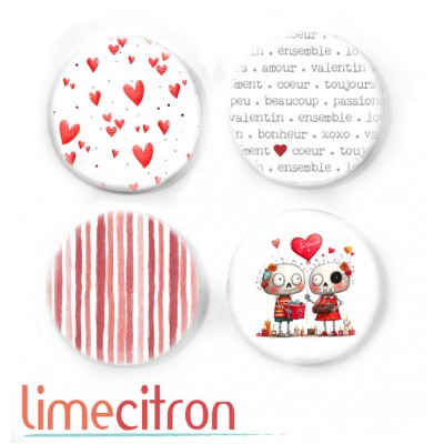 Plein de coeurs - Badges