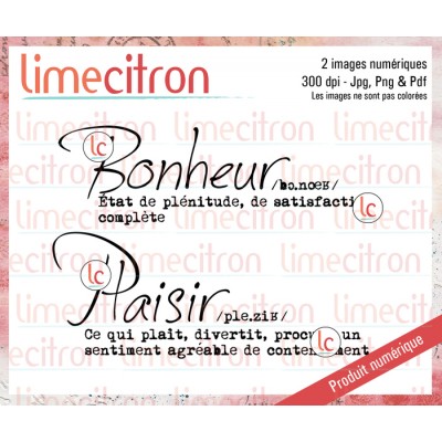 Définition Bonheur et plaisir - Étampe...