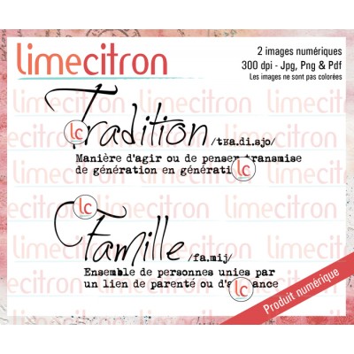 Définition Tradition et famille - Étampe...