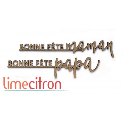  Chipboard -  Bonne fête papa maman