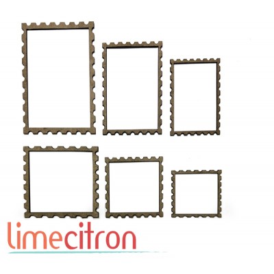  Chipboard -  6 cadres Timbres