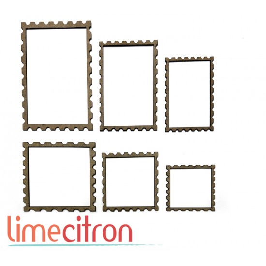  Chipboard -  6 cadres Timbres