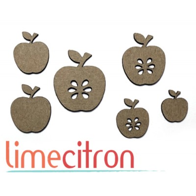  Chipboard -  6 petites pommes