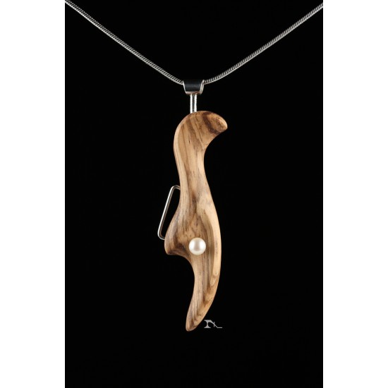«Soulier de mer», pendentif en bois Zebrano