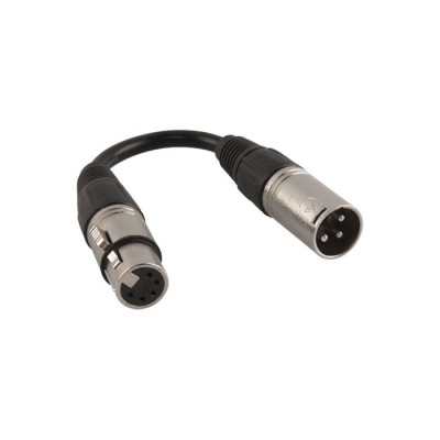 Adaptateur DMX XLR 5 femelle @ XLR 3 mâle 6''