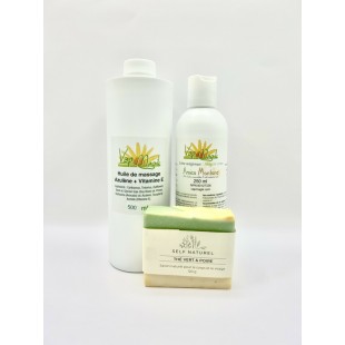  1x creme anti-douleur 250ml + 1x huile  à...