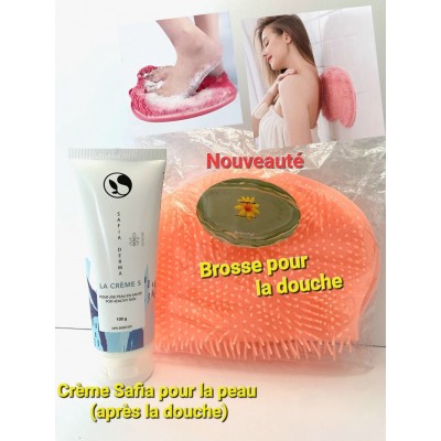 Crème adoucissante Safia + brosse de douche (213)