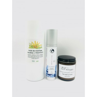 1 crème Safia Derma 50 gr + 1 huile azulène...