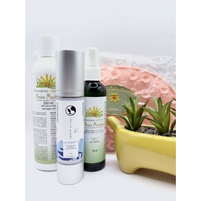 1 vaporisateur + 1 crème anti-douleur + 1 creme...