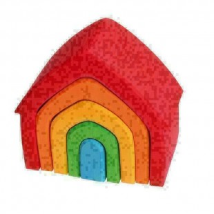 Empilable: maison multicolore ( 5 pièces)