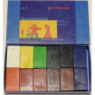 Blocs de cire à colorier Stockmar- 12 couleurs