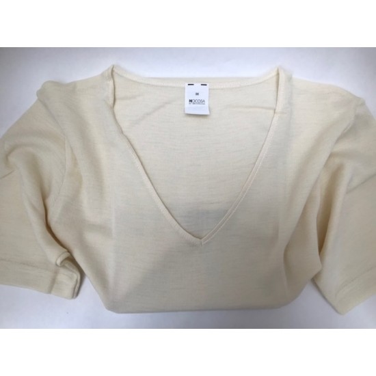 Sous-vêtements laine et soie pour femme, manches...