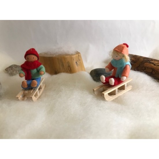 Figurine Enfants à la luge