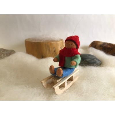Figurine Enfants à la luge