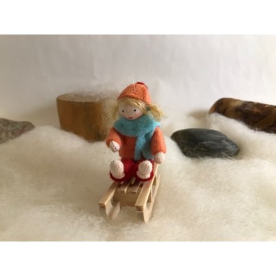 Figurine Enfants à la luge