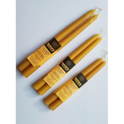 Bougie de cire d'abeille, Chandelles 24cm, paquet...
