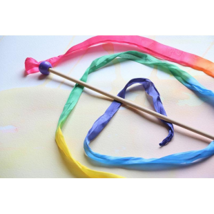 Serpentin en soie arc-en-ciel