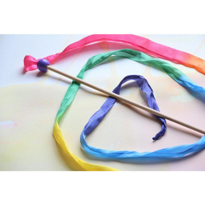 Serpentin en soie arc-en-ciel