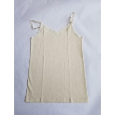 Sous-vêtements laine et soie pour femme, camisole à bretelles fines