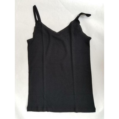 Sous-vêtements laine et soie pour femme, camisole à bretelles fines