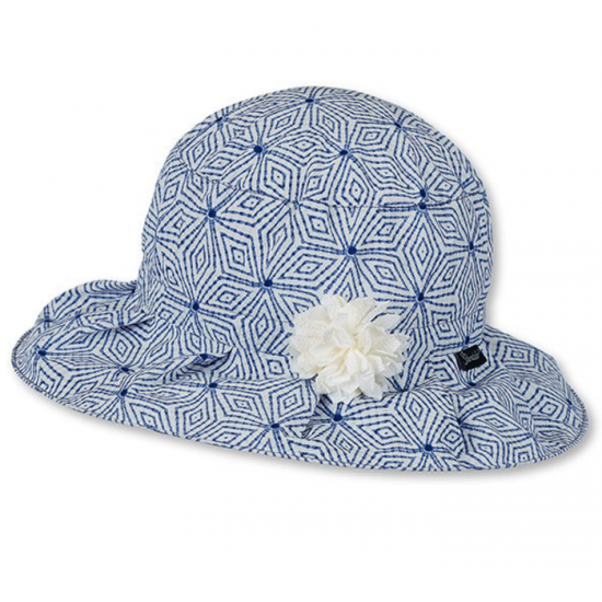 Chapeau Bleu avec fleur 