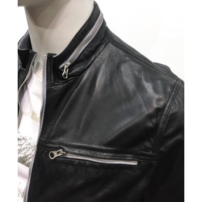 19238-Manteau REGENCY réversible noir/gris
